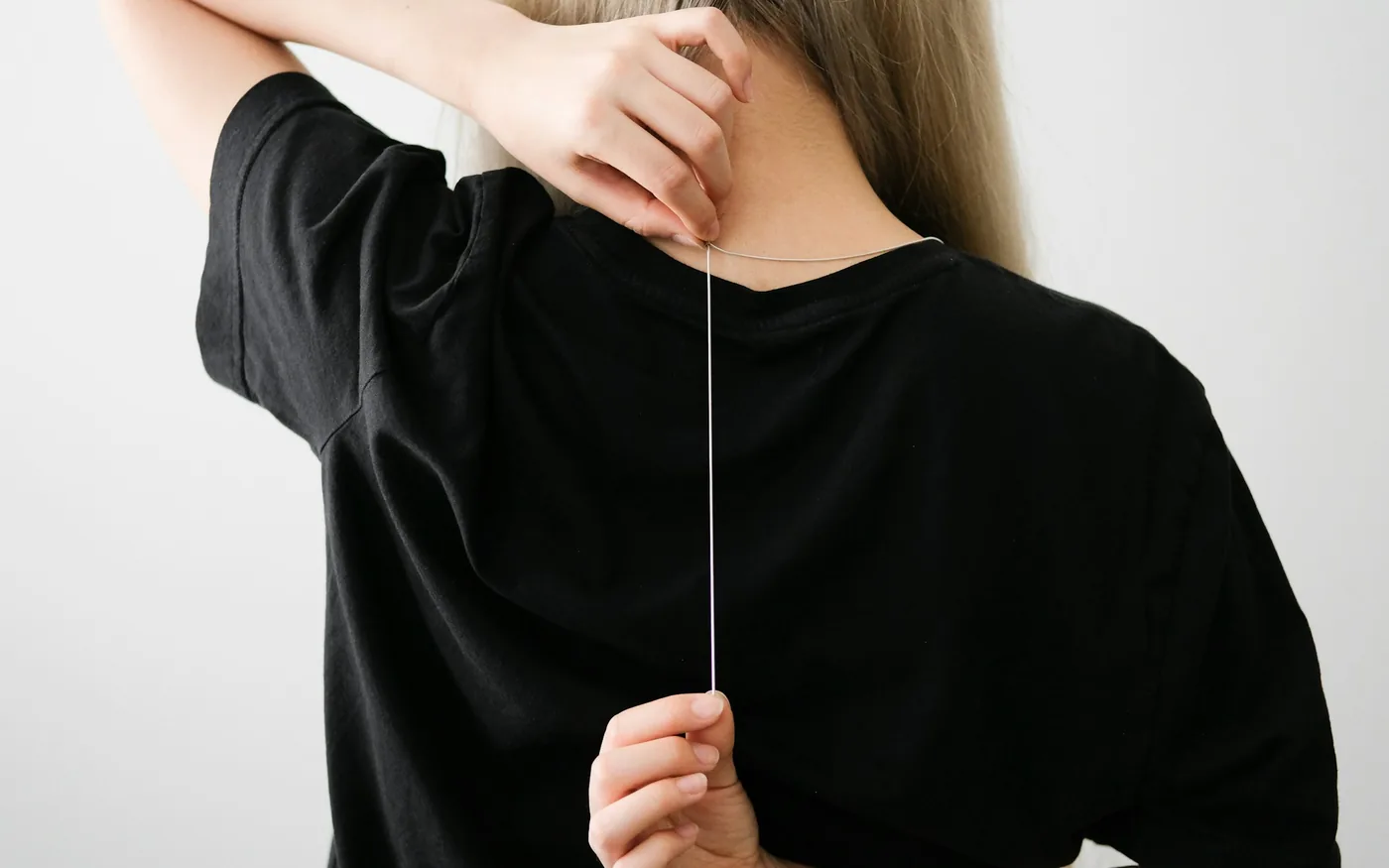 Needles placed around the shoulder and upper back