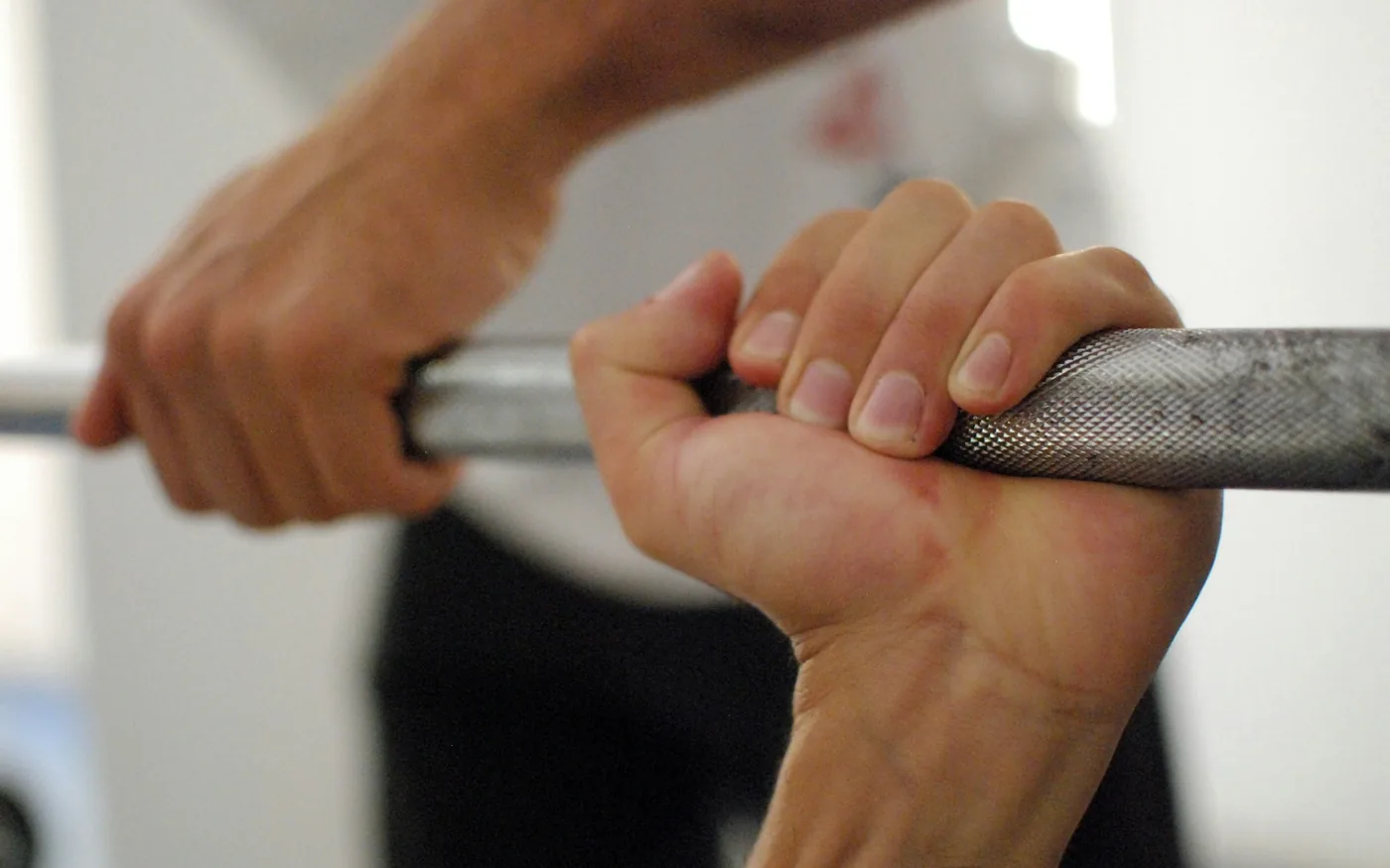 Scooping from underneath with the forearms takes the tendons out of it