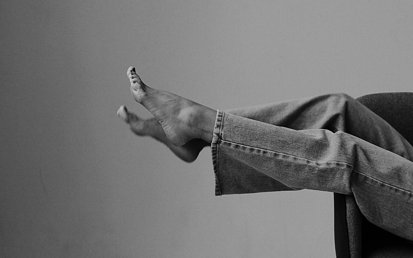 You stay fully clothed for reflexology, with only shoes and socks removed